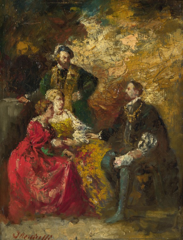 Conversation Piece by Adolphe Monticelli